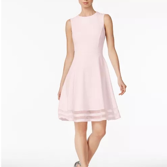 Calvin Klein | Dresses | Calvin Klein Illusion Fit And Flare Baby Pink Dress Size 2 | Poshmark Calvin Klein | Dresses | Calvin Klein Illusion Fit And Flare Baby Pink Dress Size 2 | Poshmark
